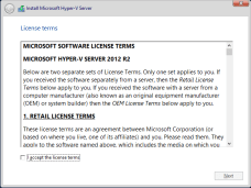 hyper-v Accept License Agreement
